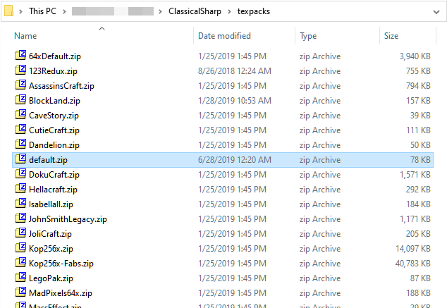 How to use Texture Packs in ClassiCube